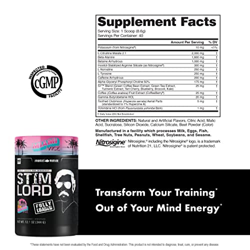 Anabolic Warfare Stim Lord Fully Loaded (Miami Vice - 40 Servings) Anabolic WarfareAu supplements