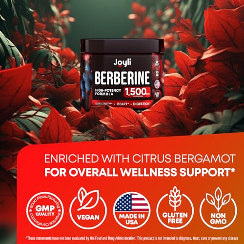 Berberine Supplement - Berberine 1500MG for Diet, GI Health & Water Loss - Pure Berberine JOYLI NutritionUS supplements