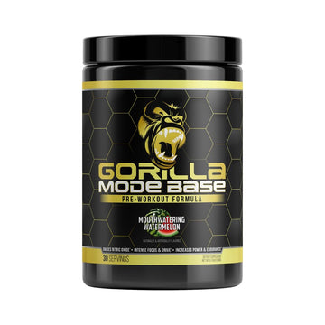 Gorilla Mode Base Pre Workout - Raises Nitric Oxide · Intense Focus & Drive · Endurance Gorilla MindAu supplements