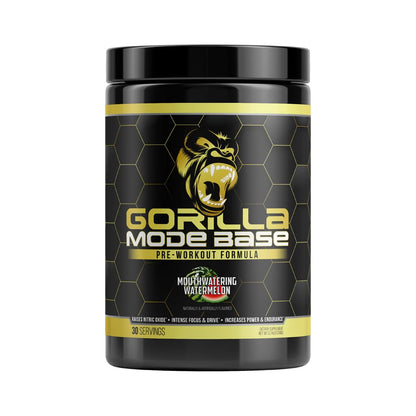 Gorilla Mode Base Pre Workout - Raises Nitric Oxide · Intense Focus & Drive · Endurance Gorilla MindUS supplements