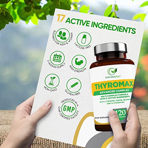 Natures Zest Thyroid Support Supplement for Women & Men - 120 Vegan Capsules Natures ZestAu supplements