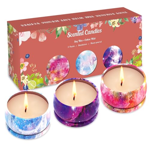 Scented Candles Gift Set, 3 Pack Soy Candles Gift Set Candles for Home Scented, Gifts for Women Men WeimingteAu supplements