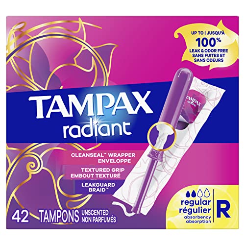Tampax Radiant Tampons 42 R 2.7X 3/4/ 42ct, Pink and Blue TampaxAu supplements