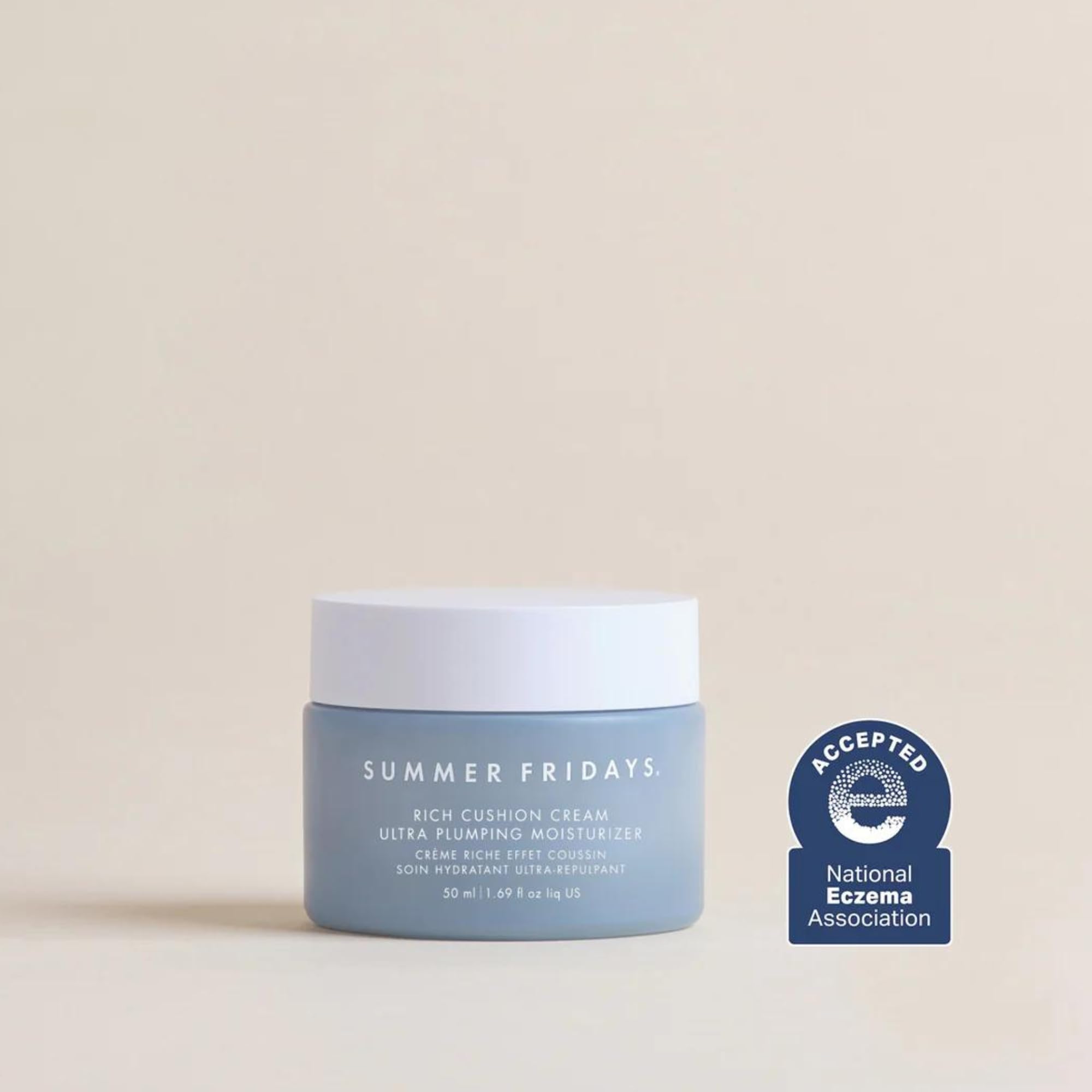 Summer Fridays Rich Cushion Face Cream - Ultra Plumping Barrier Repair Cream + Makeup Primer - Infuses Skin with Rich Hydration from Glycerin + Squalane - Non-Comedogenic + Fragrance-Free (1.69 Oz) Summer FridaysAu supplements