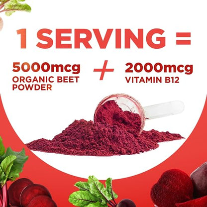 selfevolve Beet12 - Organic Beet Root Powder Enhanced with Vitamin B12, Nitric Oxide Booster selfevolveUS supplements