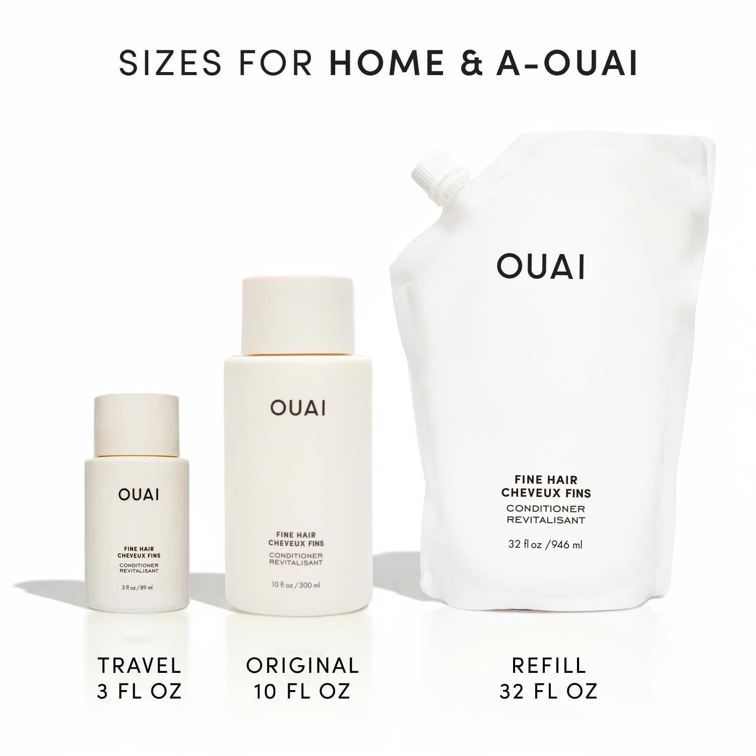 OUAI Fine Hair Conditioner - Volumizing Conditioner for Fine Hair Made with Keratin, Biotin and Chia Seed Oil - Adds Softness, Bounce and Volume - Free from Parabens, Sulfates, and Phthalates (10 Oz) OUAIAu supplements