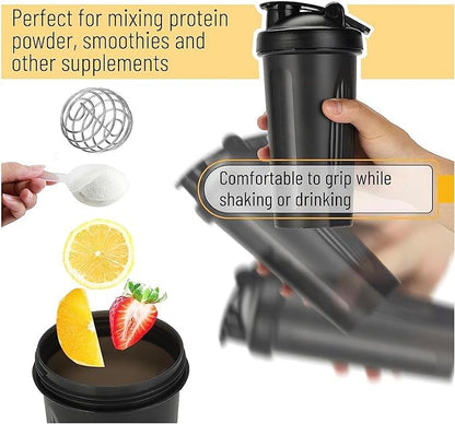 Shaker Bottle 12oz Protein Shaker Plastic Bottle for Pre & Post workout with Twist and Lock GenericUS supplements
