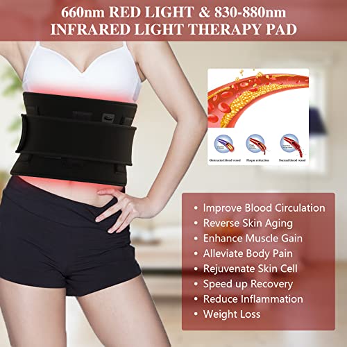 Red Light Therapy Belt, Infrared Light Therapy Wrap Red Light Therapy Device for Body, Pain Relief JitesyAu supplements