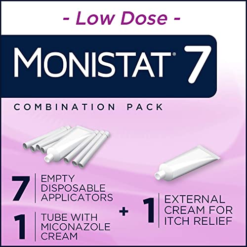 Monistat 7 Day Yeast Infection Treatment for Women, 7 Miconazole Cream Applications with Disposable MonistatAu supplements