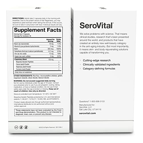 SeroVital Hair Regeneres - Formulated For Women Seeking Enhanced Hair Growth SerovitalAu supplements