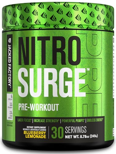 NITROSURGE Pre Workout Supplement - Endless Energy, Instant Strength Gains Jacked FactoryAu supplements
