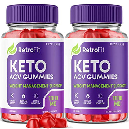 rize labs (2 Pack) RetroFit Keto Gummies - Retro Fit ACV for Advanced Weight Loss rize labsUS supplements