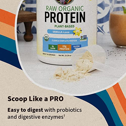 Garden of Life Organic Vegan Vanilla Protein Powder 22g Complete Plant Based Raw Protein Garden of LifeUS supplements