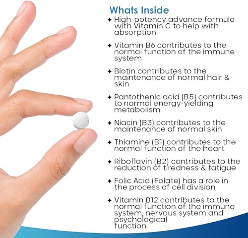 Vitamin B Complex - 365 Small Tablets (One Year Supply) High Strength All 8 B Vitamins NEW LEAF PRODUCTSUS supplements