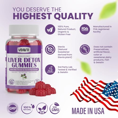 VIDAVITE Sugar-Free Liver Cleanse Detox & Repair Gummies — 1500mg Silymarin Milk VIDAVITEAu supplements