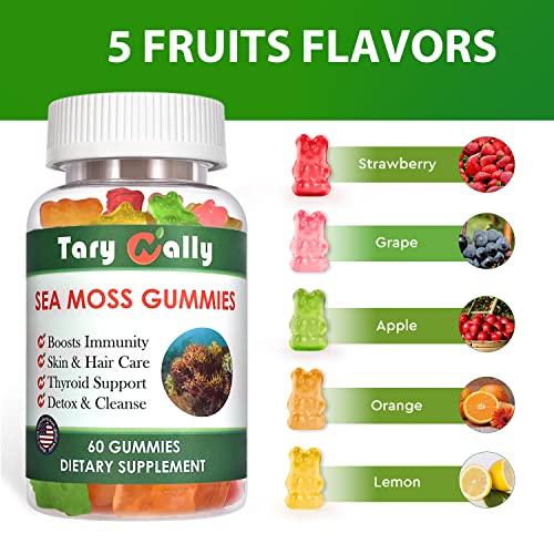 Tary Nally Sea Moss Gummies, Organic Irish Sea Moss Gummies for Adults & Kids Tary NallyUS supplements
