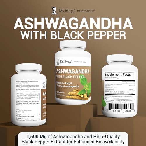 Dr. Berg Ashwagandha Capsules 1500mg - Includes Organic Ashwagandha Root Dr. Berg NutritionalsUS supplements