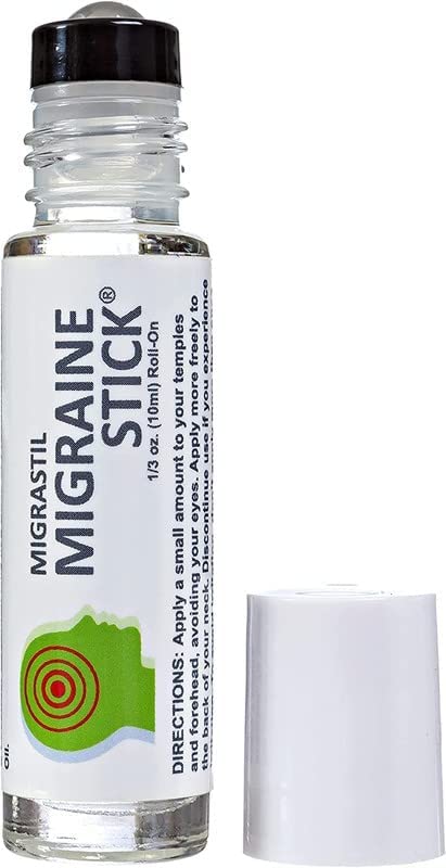 Basic Vigor Migrastil Migraine Stick Rollon - Fast Cooling Comfort for Your Head 3-Pack. Aromatherapy with Peppermint & Other Essential Oils. Metal Roller. Made in USA by Basic Vigor Basic VigorAu supplements