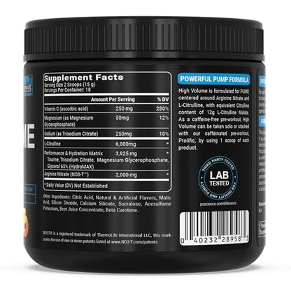 PEScience High Volume Nitric Oxide Booster Pump Pre Workout Powder, Sour Peach Candy PEScienceUS supplements