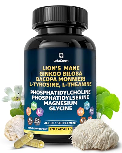 LetaGreen Organic Lions Mane Supplement Capsules - 120 Real Mushrooms Lion's Mane LetaGreenUS supplements