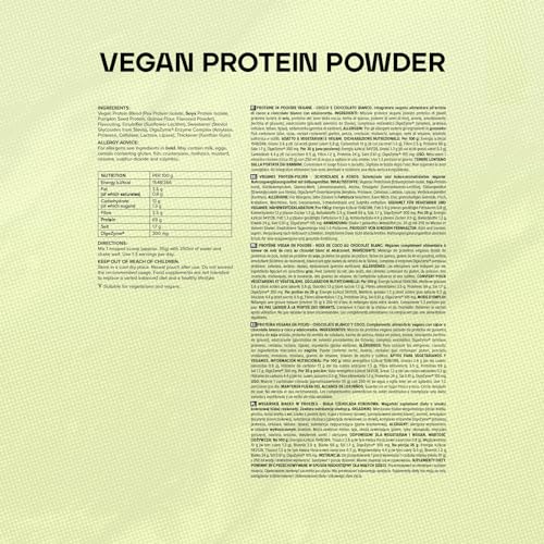 Bulk Vegan Protein Powder, White Chocolate Coconut, 1 kg, New & Improved Formula, 28 Servings BulkAu supplements