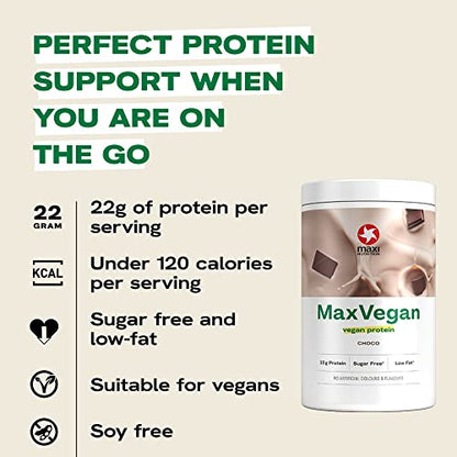 MaxiNutrition - MaxVegan Protein Powder, Chocolate - Plant Based Protein Food Supplement MaxiNutritionUS supplements