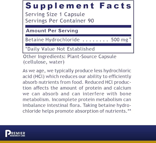 Premier Research Labs – Premier HCL | Superior Digestive Support; Supports Whole Body Detox Premier Research LabsUS supplements