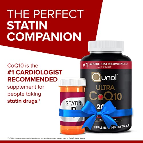 Qunol CoQ10 200mg Softgels, Ultra CoQ10 - Ultra High Absorption Coenzyme Q10 Supplem QunolUS supplements