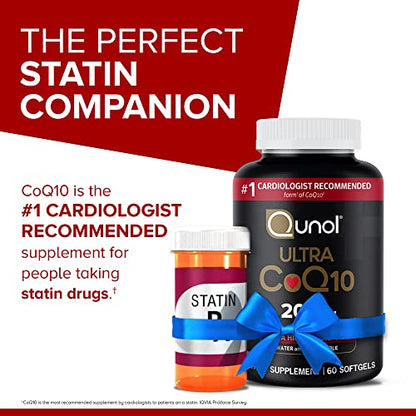 Qunol CoQ10 200mg Softgels, Ultra CoQ10 - Ultra High Absorption Coenzyme Q10 Supplem QunolUS supplements