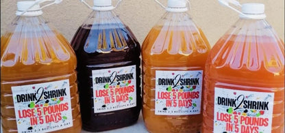 4 Week drink2Shrink Detox Formula Start Losing That Stubborn Belly Fat! (Green Apple) Heath SecretUS supplements