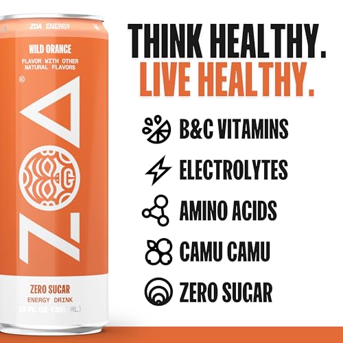 ZOA Energy Drink & ZOA+ Pre-Workout Bundle, Orange Grapefruit and Wild Orange, 12 Fl Oz ZOAAu supplements