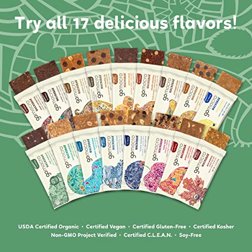 GoMacro MacroBar Organic Vegan Protein Bars - Mint Chocolate Chip, 2.3 Ounce Bars GoMacroUS supplements