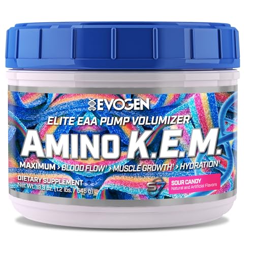 Evogen AminoKEM Sour Candy, Essential Amino Acid, BCAA, Nitric Oxide, Betaine, S7 EvogenUS supplements
