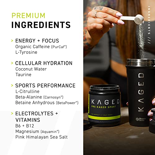 Kaged Pre Sport & Creatine Monohydrate Bundle | Glacier Grape Pre + Unflavored Creatine KagedUS supplements