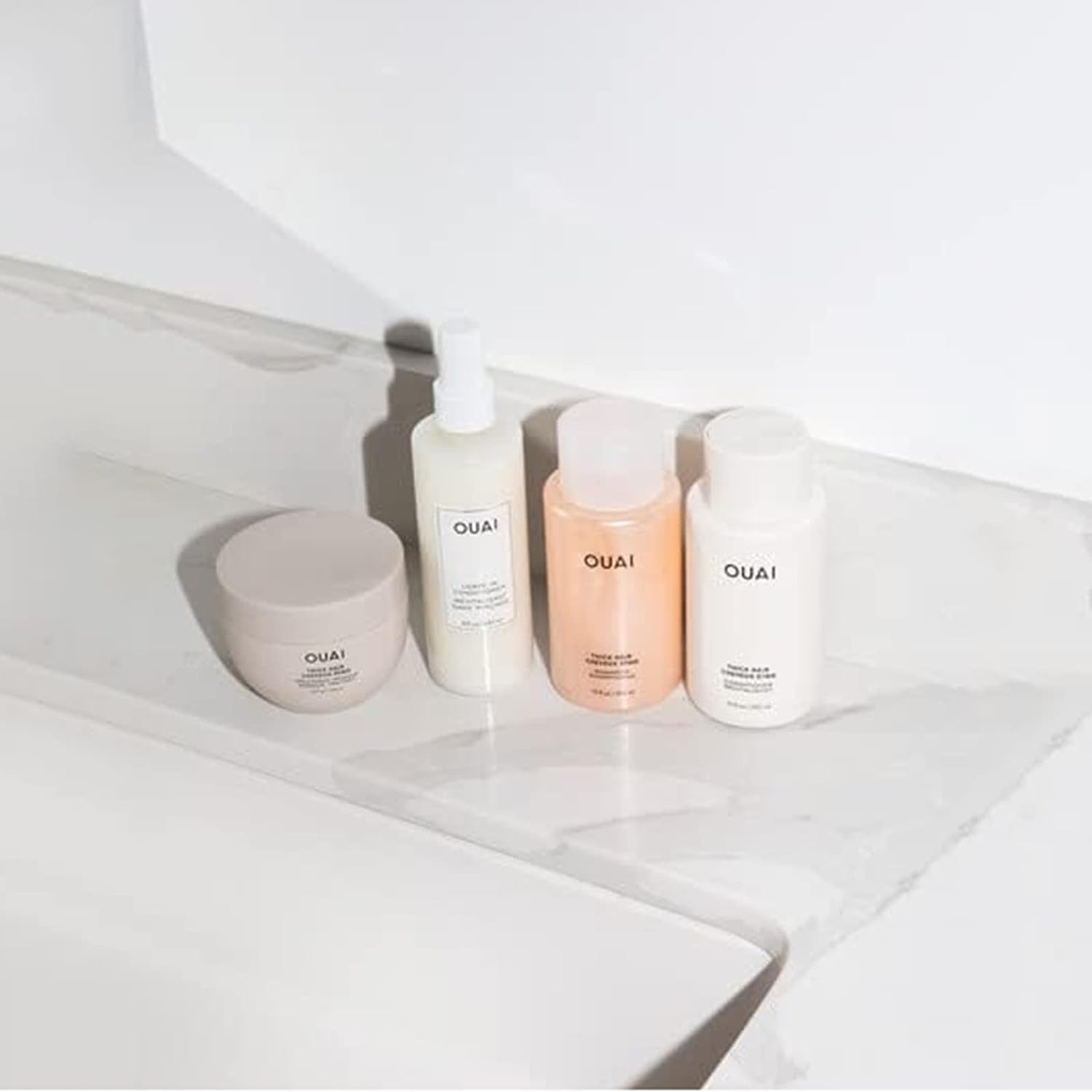 OUAI Thick Hair Shampoo and Conditioner Set - Sulfate Free Shampoo and Conditioner for Thick Hair Care - Moisturizes, Strengthens & Fights Frizz - Made with Keratin & Shea Butter (10 Fl Oz) OUAIAu supplements