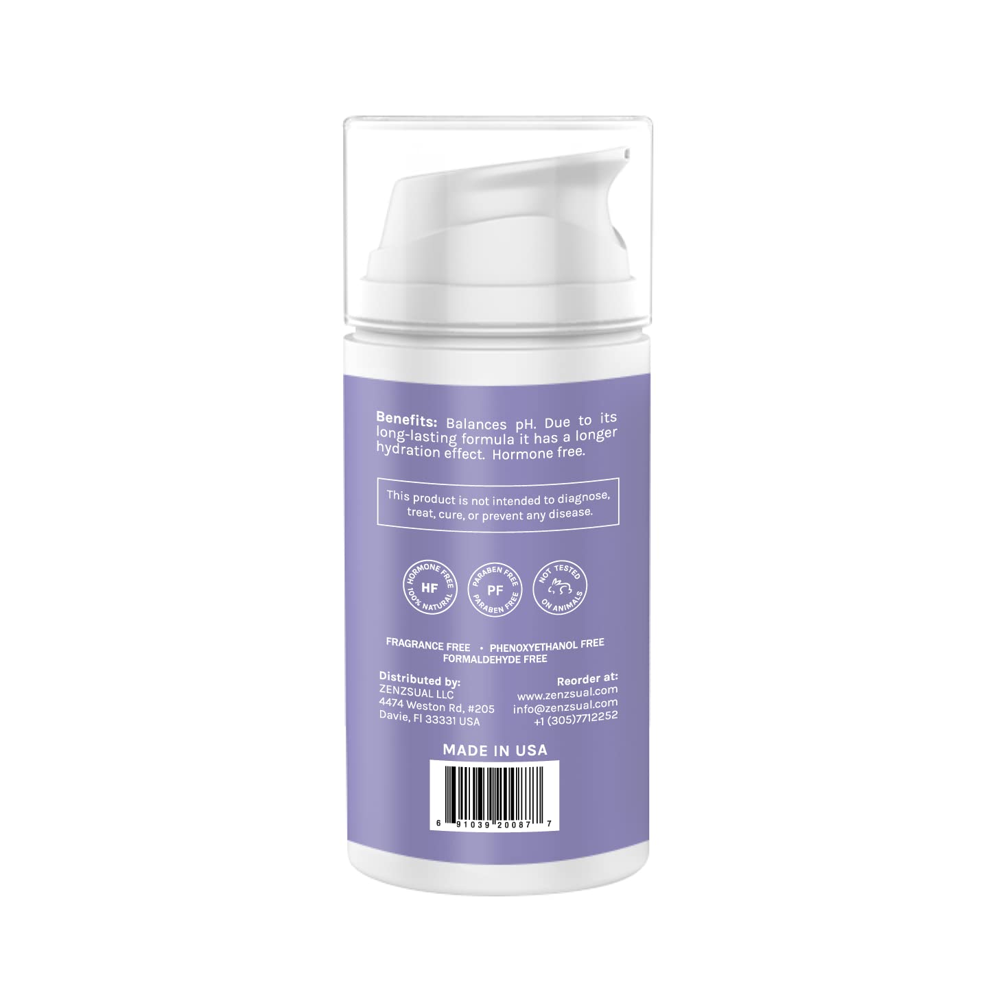 ZENZSUAL Vaginal Moisturizer Gel with Hyaluronic Acid, p-H Balanced, Water-Based for Women ZENZSUALAu supplements