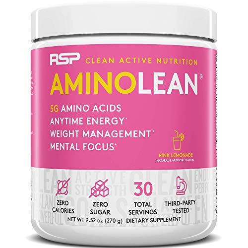 RSP NUTRITION AminoLean Pre Workout Energy (Pink Lemonade 30 Servings) with TrueFit RSP NUTRITIONUS supplements