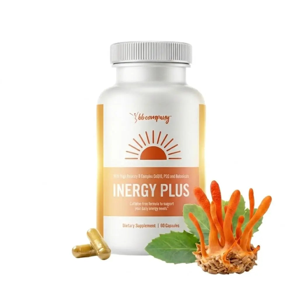 InergyPLUS | Energy Vitamins for Women, Fatigue, Natural Energy Supplements for Focus | Vitamin B12, Folic Acid, Rhodiola Rosea, Cordyceps, CoQ10, Caffeine Free | Packaging Vary | 60 Ct BB CompanyAu supplements