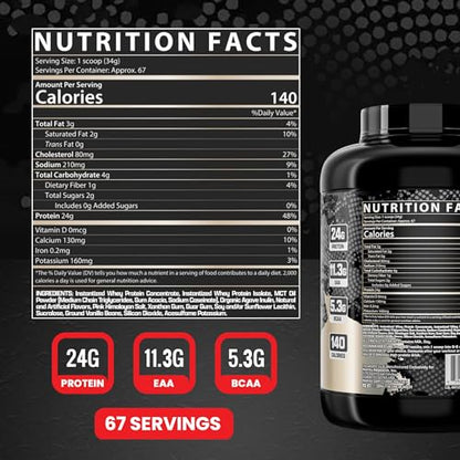 Nutrex Research Whey Protein Powder, Vanilla Muscle Infusion Whey Isolate w/EAA Nutrex ResearchUS supplements
