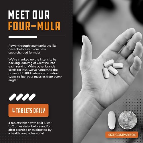 High Strength Tri Phase Creatine Pills - Muscle Mass Gainer and Muscle Recovery Creatine Natures CraftUS supplements
