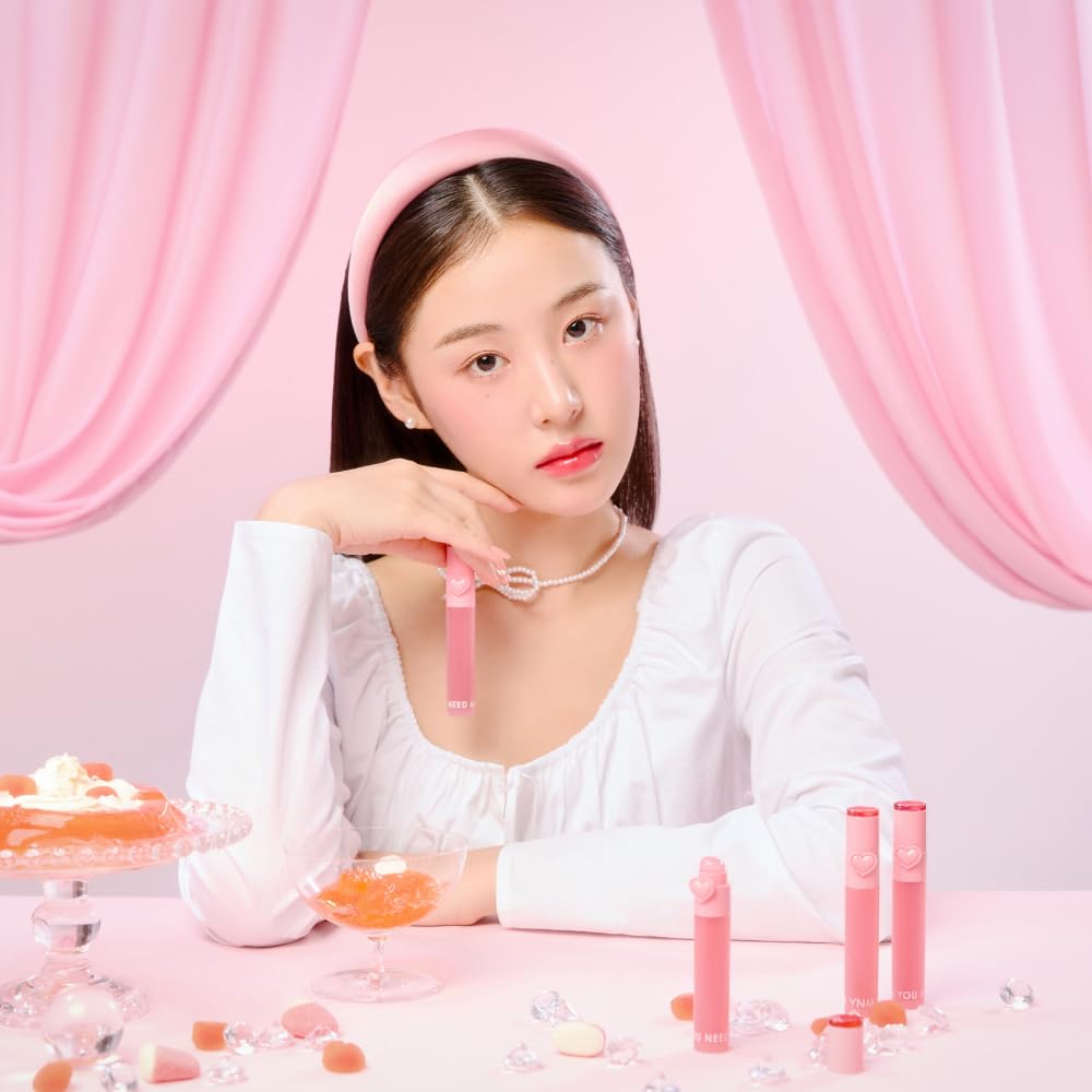 YNM Heart Jelling Tint, PEPPER JELLING, Silicone Lip Brush Included, K-Beauty, Non-Sticky, Moisturizing, Smudge-Proof, Korean Lip Tint, Long-Lasting, Vivid Color, 0.09 oz YNMAu supplements