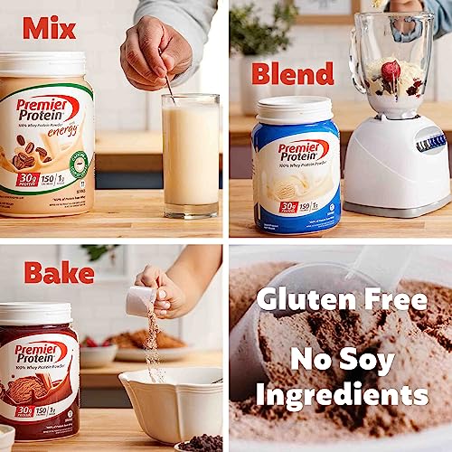 Premier Protein Powder, Vanilla Milkshake, 30g Protein, 1g Sugar, 100% Whey Protein Premier ProteinUS supplements