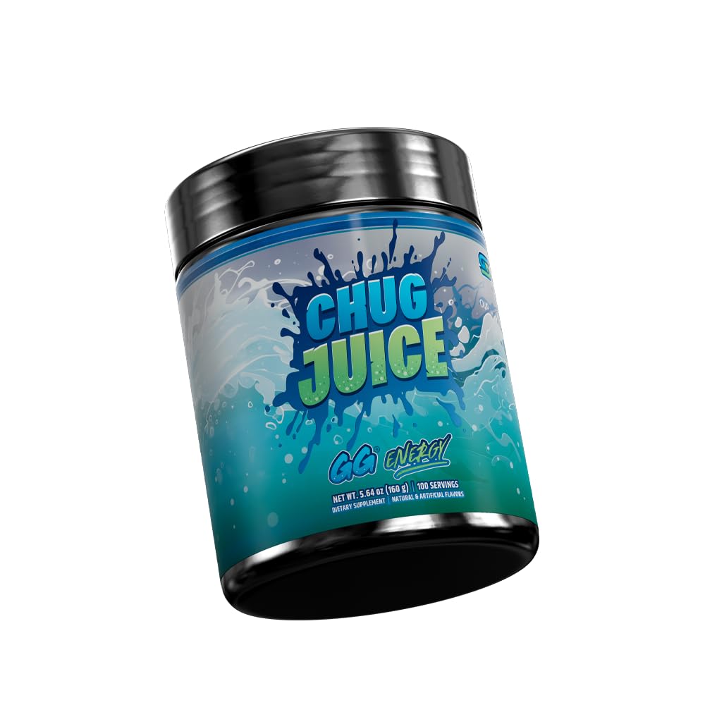 Gamer Supps GG Energy - Chug Juice by LazarBeam (100 Servings) - Keto Friendly Gaming Energy and Nootropic Blend, Sugar Free + Organic Caffeine + Vitamins + Immune Support, Powder Drink Gamer SuppsAu supplements