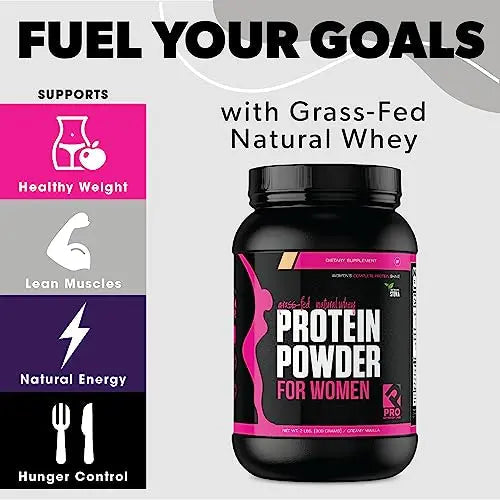 Whey Protein Powder for Women - Supports Lean Muscle - Low Carb - Gluten Free - Grass Fed & rBGH Hormone Free (Creamy Vanilla, 2 lb) PRO NUTRITION LABSAu supplements