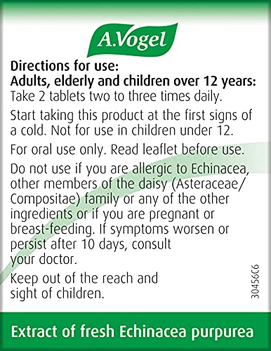 A.Vogel Echinaforce Echinacea Tablets | Relieves Cold & Flu Symptoms by Strengthening A.VogelUS supplements