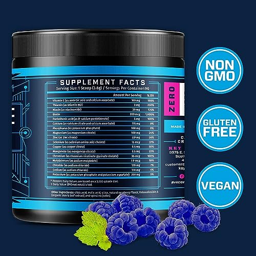 KEY NUTRIENTS Multivitamin Electrolytes Powder No Sugar - Tempting Blue Raspberry KEY NUTRIENTSUS supplements