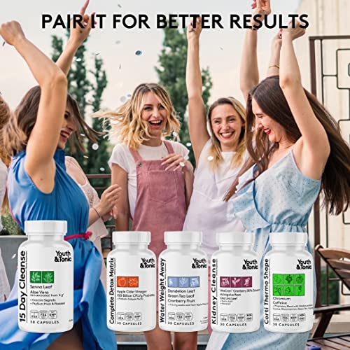 Youth & Tonic 15 Day Colon Cleanser & Detox for Waste Loss to Feel Lighter Youth & TonicUS supplements