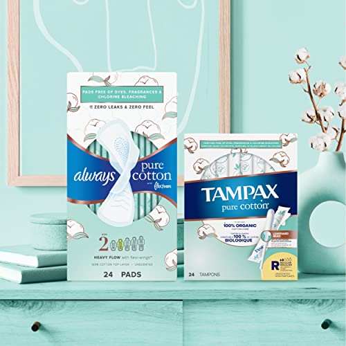 TAMPAX Pure 100% Organic Cotton Core Super Absorbency Tampons - 24 ct TampaxAu supplements