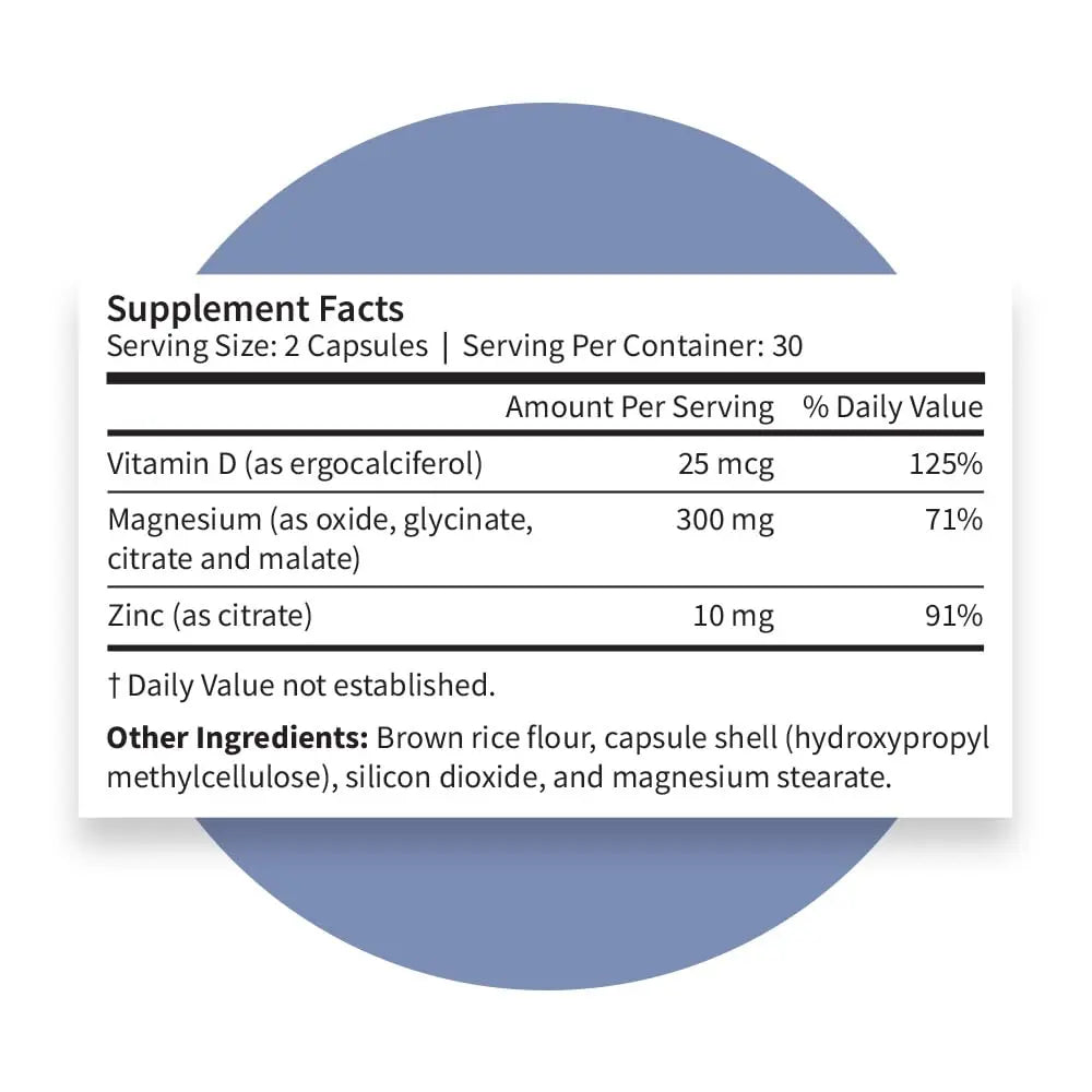 Pattern Wellness Magnesium Complex – Supports Muscle, Bone & Relaxation Health – with Zinc & Vitamin D – Daily Support Formula – 60 Vegan Capsules Pattern Wellnessnz supplements