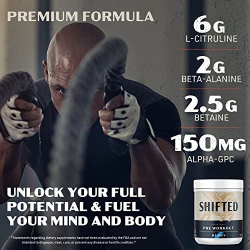 SHIFTED Premium Pre Workout Powder, Energy & Focus Supplement with Creatine Monohydrate SHIFTEDAu supplements